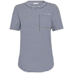 Brunello Cucinelli Blue Horizontal Stripe T-Shirt - NWT